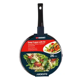 Сковорода Ardesto глибока з кришкою Gemini Gourmet 26см алюміній чорний kuh0014431 - мініатюра 7