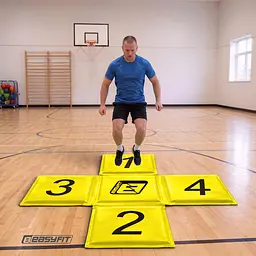 Крос-мат для стрибків EasyFit спортивний складаний (жовтий) - мініатюра 11