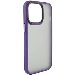 TPU+PC чохол Metal Buttons для Apple iPhone 14 Pro Max 6.7" Темно-фіолетовий - мініатюра 3