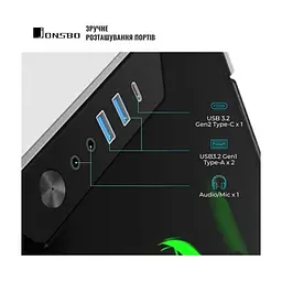 Корпус для ПК JONSBO TR03-G Silver (TR03-G Silver) - мініатюра 6