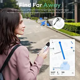 ATUVOS Key Finder і Baggage Tracker Tag 2 Pack, Smart Tag, сумісний з Apple Find My (лише для iOS), потужний Bluetooth-локатор - мініатюра 4
