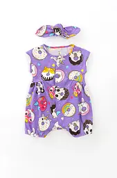 Песочник с повязкой Violet Donuts из лёгкого кулира