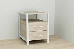 Тумба універсальна Ferrum-decor Вів'єн 2/2 50x41x40 білий ДСП Дуб Сонома 16мм (FRD-104163) - мініатюра 4