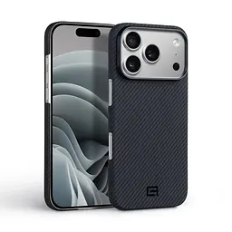 Чехол ArmorStandart BlackIcon Aramid Twill MagCase для Apple iPhone 17 Pro Black (ARM90149) - мініатюра 2
