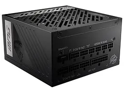 Блок живлення 850 Вт, MSI MPG A850G PCIE5, чорний, модульний, 80+ золотистий, Active PFC, 13.5 см, 8xSATA/4xMolex/6x6+2-pin +