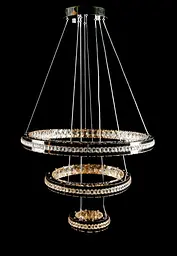 Світлодіодна люстра Splendid Ray 50503J/600+400+200/3 LED з кришталем, хром, 100 Вт, з пультом і димером - мініатюра 4