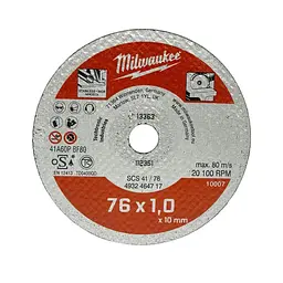 Диск відрізний для металу MILWAUKEE SCS41/76, діаметр 76мм (для M12 FCOT) (5шт) - мініатюра 3