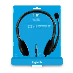 Комп'ютерна гарнітура Logitech H111 Stereo Silver (981-000593) - мініатюра 6
