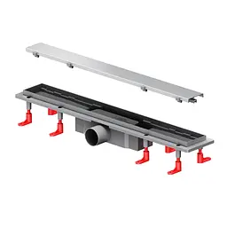 Трап для душу лінійний AM.PM Primeflow Tile 600 мм, універсальний затвор, хром (W02SC-U11-060-04SB) - мініатюра 8