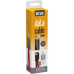 Дата кабель USB 2.0 AM to Lightning 0.22m red ColorWay (CW-CBUL021-RD) - мініатюра 4