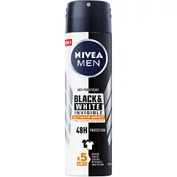 Дезодорант-антиперспирант Nivea Men Extra Черное и Белое Невидимый спрей 150 мл