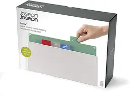 Набір обробних дощок з ярликами та кейсом для зберігання Joseph Joseph Index, 5 предметів, сріблястий (60150) - мініатюра 8