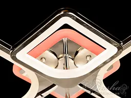 Стельовий світильник LED Diasha 8060/2+2HR, 100W, 3200K-6500K, хром, акрил, сучасний стиль з пультом, димером, підсвічуванням - мініатюра 4