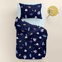 Дитяча постільна білизна в ліжечко Cosas Galaxy Night CS4 110х140 см (GalaxyNight_58LightBlue_140) - мініатюра 2
