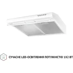 Витяжка пласка Perfelli PL 5144 W LED - мініатюра 3