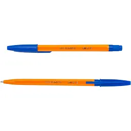 Ручка кулькова Buromax Jobmax Sun Orange синя 0.7 мм упаковка 50 шт. (BM.8119-01)