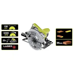Пила дискова Ryobi RCS1600-K 1600 Вт - мініатюра 5