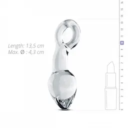 Скляний стимулятор простати, 13.5х4.3 см Gildo Glass Prostate Plug No.13 - мініатюра 4