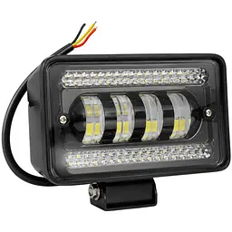 Світлодіодна додаткова LED фара Прямокутна / Лінзована 150х90х65 mm / 60W / 15W x 4 / 10-30V / 1 шт.