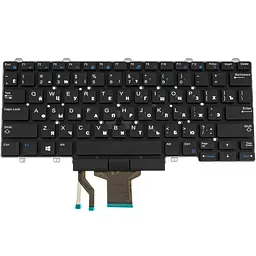 Клавіатура для ноутбука DELL (Latitude: E5470, E7470) rus, black, без фрейма, без підсвічування, з джойстиком - мініатюра 2
