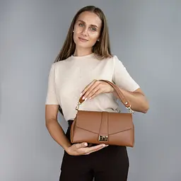 Сумка шкіряна жіноча Virginia Conti 04349 темно-руда - мініатюра 2