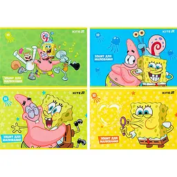 Набор тетрадей для рисования Kite SpongeBob SquarePants 12 листов скоба софт тач + УФ лак 20 шт. (SB25-241)