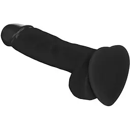 Реалістичний фалоімітатор Strap-On-Me Soft Realistic Dildo Black - Size L - мініатюра 2