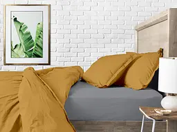 Комплект постільної білизни Cosas Curcuma CS1 Полуторний гірчичний (Ranfors_Mustard_El-Graphite_160) - мініатюра 11