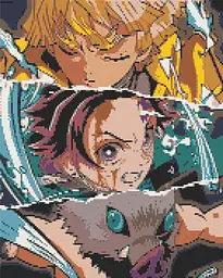 Алмазна мозаїка Клинок, що розсікає демонів Kimetsu no Yaiba 40х50 см DM DS 01