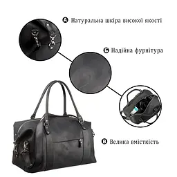 Сумка дорожня SHVIGEL 15302 чорна - мініатюра 4