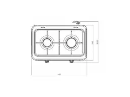 Настільна плита Yucel O-200-LPG-grey - мініатюра 2