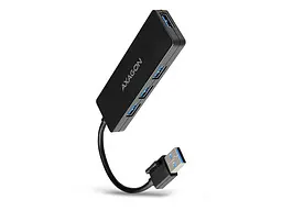 Мультипортовий адаптер AXAGON SuperSpeed Slim USB-A Black (HUE-G1A)