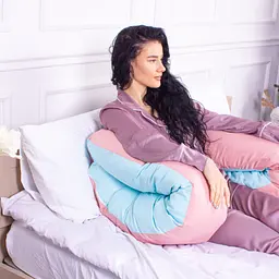 Подушка MirSon для вагітних і відпочинку Eco Line №8016 U-подібна Dusty Rose (2200006178415) - мініатюра 6