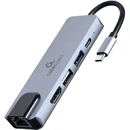 Адаптер хаб - док-станція Cablexpert Type-C (A-CM-COMBO5-04)