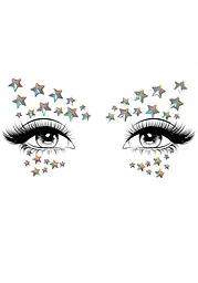 Прикраса-зірочки для тіла Leg Avenue Celeste face jewels sticker, наліпки, світяться у темряві - мініатюра 2