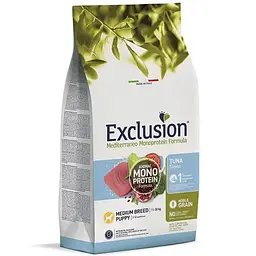 Сухий корм для цуценят середніх порід Exclusion Noble Grain Puppy Tuna Medium Breed, з тунцем, 12 кг - мініатюра 2