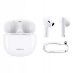 Бездротові навушники Baseus Bowie E13 True Wireless Earphones, BT5.3, 40mAh, 400mAh, 6h, White A00059701217-Z1 - мініатюра 5