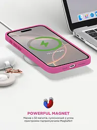Силиконовый чехол с MagSafe для Apple iPhone 16 Pro, ICON2 MagCase, розовый, противоударный, панель с мягкой подкладкой, защита всего корпуса, поддержка беспроводной зарядки, совместим с защитными стеклами и пленками, ArmorStandart (ARM81319) - мініатюра 9