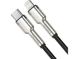 Кабель BASEUS Cafule Metal Type-C to Lightning PD 1m Black (CATLJK-A01) - мініатюра 2