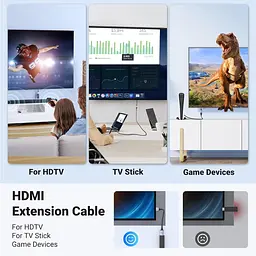 Кабель UGREEN HD165 подовжувач HDMI 2.1 4K 120HZ 8K 60HZ 17cm (15518) - мініатюра 5