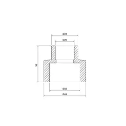 Муфта PPR Thermo Alliance 32х20 перехідна DSB102