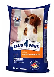  Сухий преміум-раціон CLUB 4 PAWS 14 кг преміум собаки середні породи 63242 9719