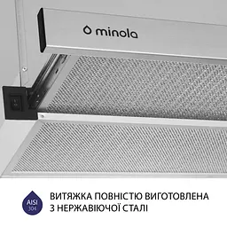 Витяжка телескопічна MINOLA HTL 5614 I 1000 LED - мініатюра 8