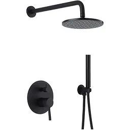 Душова система Wezer EKO17B-01-BLACK, нержавіюча сталь, чорний, Чорний матовий