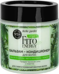 Бальзам-кондиціонер Belle Jardin Vegan Fito Energy з олією конопель і Фіто протеїнами 400 мл
