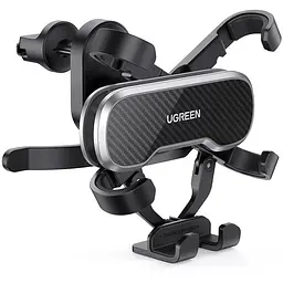 Автотримач для телефона Ugreen LP228 Gravity Drive Air Vent Car Mount Phone Holder With Arc-Shaped mounting clip чорний