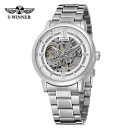 Чоловічий наручний годинник 8173 Silver-White Steel Forsining acs0031366