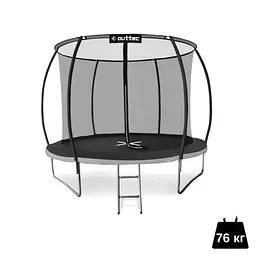 Батут Outtec Premium 12ft (374см) чорно-сірий з внутрішньою сіткою - мініатюра 3