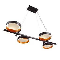 Світильник стельовий Brille підвісний BR-01 666S/4 LED 20W NW BK/G - мініатюра 7
