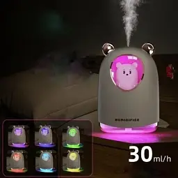 Компактний зволожувач повітря Humidifier H20 безшумний ароматизатор 8023 - мініатюра 7